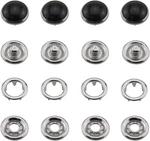 Zczqc 30 Sets 10MM Black Pearl Buttons Metal Ring Snaps Popper Stud Fa. Fixed Price $11.99.