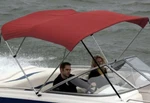 Shademate OV80288 Bimini Top Sunbrella Fabric & BOOT,RED,4BOW 8'L,42"H,67"-72"W. Fixed Price $434.88.