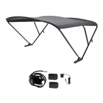 92-102" Width Black Canvas Anodized Frame Boat Bimini Top W/storage Boot. Fixed Price $2717.95.