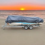 Boat Cover Heavy Duty Trailerable Fishing Ski Bass V-hull Runabouts Waterproof. Fixed Price $26.94.