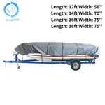 Jon Boat Cover Grey 210D 12FT 14FT 16FT 18FT L Beam Width Up To 56'' 70'' 75''. Fixed Price $24.99.