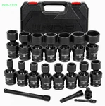 3/8" Universal Impact Set, 19PCS Metric Swivel Cr-mo Kit. Fixed Price $59.99.