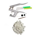 100 Complete White Plastic Snaps Hand-held Pliers Tool Installs Size 20, 22, .... Fixed Price $22.88.