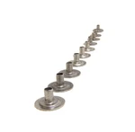 Snap Fastener, Eyelet Portion Only 1/4" Line 24 Stainless Steel 100 Piece Set. Fixed Price $19.88.