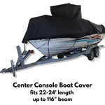 420D Center Console T-top Roof Boat Cover For 22-24 Ft Length Up 116" Beam. Fixed Price $45.99.