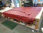 Veada Universal Bow Burgundy Vinyl Bimini Top & Boot 121" X 104" Marine Boat. Fixed Price $179.95.