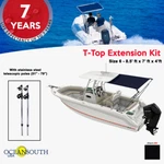 Oceansouth T-top Extension Kit, Boat Stern Shade Extends Up 8.5' 7' Black. Fixed Price $177.84.