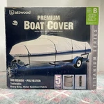 Attwood Premium Boat Cover Model Titanium Series 17-18.5 300 Denier Polyester. Fixed Price $69.99.
