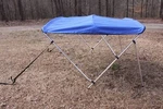 New Royal Blue Vortex 3 Bow Bimini Top 6' Long / 67-72" Wide, 46" Tall. Fixed Price $245.99.