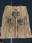 High West Distillery Canvas Bartender Roll Up Bag Bartending Tool Kit - New. Fixed Price $49.99.