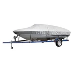 Haze Gray Poly-guard Boat Cover 19 FOR'-22' X 102" W V-hull. Fixed Price $233.74.