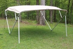 New Vortex Square Tube Frame 4 Bow Pontoon/deck Boat Bimini Top 12' Beige 97-103. Fixed Price $450.00.