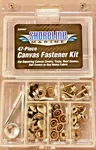 Shoreline Marine 47 Piece Canvas Fastener Kit Cover Tarps Sails Fabric Repair. Fixed Price $14.99.