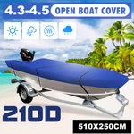 14-14.8FT 210D Heavy Duty Open Cover For Styled Boat-trailerable Blue. Fixed Price $43.00.