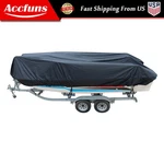 Trailerable Boat Cover 11'-13' Heavy Duty Waterproof Fits V-hull Bass Runabout. Fixed Price $21.03.