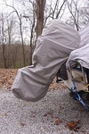 New Grey Vortex Complete Outboard Motor Cover 'hoodie' 8-10 Hp. Fixed Price $33.00.