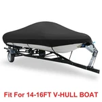 14-16FT 600D Fabric Waterproof Scratch-proof Boat Cover V-hull Black 540 X 290CM. Fixed Price $93.49.