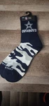 For Bare Feet Dallas Cowboys Camo Cover Navy Large Nfl Socks. Fixed Price $10.50.