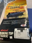 Bimini Top Fabric (3 Bow) New Package. Fixed Price $80.00.