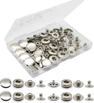 12 Sets Heavy Duty Leather Snap Fasteners Kit, 15MM No Tools, Silver. Fixed Price $18.35.