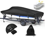 5-PLY 1200D Boat Cover With Length 14'-16', Beam Width Up To 68'', Black. Fixed Price $100.60.