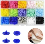 150 Sets Plastic Snaps Fasteners T5 Resin Buttons Kit Colorfull. Fixed Price $10.01.