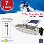 Oceansouth T-top Extension Kit, Boat Stern Shade Extends Up 6' 5' Blue. Fixed Price $151.16.