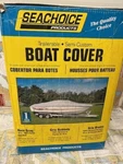 Seachoice #50-97801 Haze Gray Cotton Boat Cover For 20'6" L X 102" W.. Fixed Price $187.50.