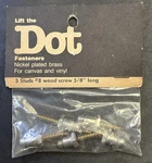 Lift The Dot Fasteners TSD-4 Wood Screws 5/8 Nickel Brass S4.4. Fixed Price $10.00.