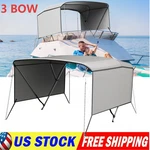 3 Bow Marine Bimini Top Boat Cover 6FT Long With Rear Poles Removable Sidewall. Fixed Price $88.46.