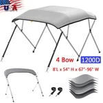 Bimini Top Boat Cover 4 Bow 8FT Long 1200D Oxford 7 Layer With Support Poles. Fixed Price $169.82.