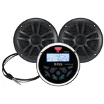 Boss Audio MCKGB350B6 Marine Stereo Kit With 6.5IN Speakers Black Boat. Fixed Price $203.75.