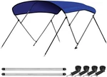 New 600D Pacific Blue 3 Bow Bimini Top Boat Covers 6'L X 46"H 85"-90"W. Fixed Price $184.99.