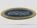 Grady White 222 Fisherman Raised Domed Decal Sticker 5" X 2.7" 1PCS.. Fixed Price $25.49.