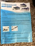 Zenicham 900D Marine Grade Boat Cover For Hull And Runabout. Fixed Price $90.00.