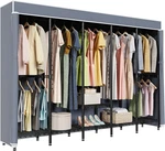 Heavy Duty 94.5"W Garment Rack With Cover, Adjustable Shelves, 1400 Lbs Capacity. Fixed Price $315.99.