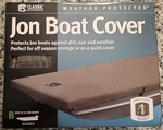 Classic Jon Boat Cover, 14' X 62" Weather Protected Fabric, Model. Fixed Price $29.95.