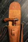 Brown Bag For Walking Stick Storage Case Cover Leather Best Quality D Cor. Fixed Price $49.00.