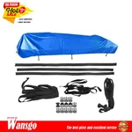 Dark Blue Boat Cover 21-24FT Long Beam Width Up To 102" Waterproof. Fixed Price $36.43.