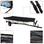 Black 210D For Jon Boat Cover 12FT-18FT Beam Width Up To 75INCH. Fixed Price $21.47.