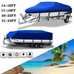 14-24 Waterproof Trailerable V-hull Pontoon Boat Cover Heavy Duty+storage Bag. Fixed Price $55.99.