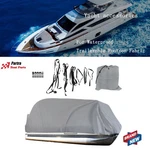 21-24 Ft Waterproof Gray Boat Cover Trailerable Pontoon Dust Resistant. Fixed Price $35.20.