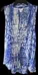This Sheer Komo Style Cover Up Blue And White Ikat Or Batik One Size New No Tag. Fixed Price $10.50.