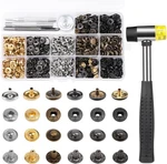 120 Sets 10MM Snap Fasteners Kit, 6 Color, 4 Tools, Hammer, Metal Buttons. Fixed Price $21.93.