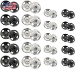 Willrain Sewing SNAPS,120 Sets 8 And 10 Mm,black Silver, Sew-on Butt. Fixed Price $7.70.