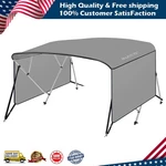 Bow Bimini Top For Boats 8FT Long Canopy 8' X 54" H 91"-96" Gray. Fixed Price $125.99.