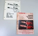 Set Homelite XL12 Chainsaw Owners Operator Parts Manual Maintenance Catalog List. Fixed Price $14.97.