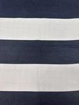 Sunbrella Navy White Stripe Awning Outdoor Fabric Sample 1Y X 50" #16. Fixed Price $14.00.