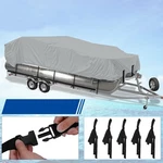 Boat Cover Waterproof Trailerable Pontoon Fabric Gray 21-24FT. Fixed Price $34.87.