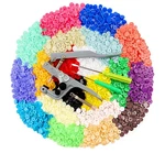 400 Sets Buttons With Pliers T5 Plastic Snaps No-sew Fastener. Fixed Price $24.90.